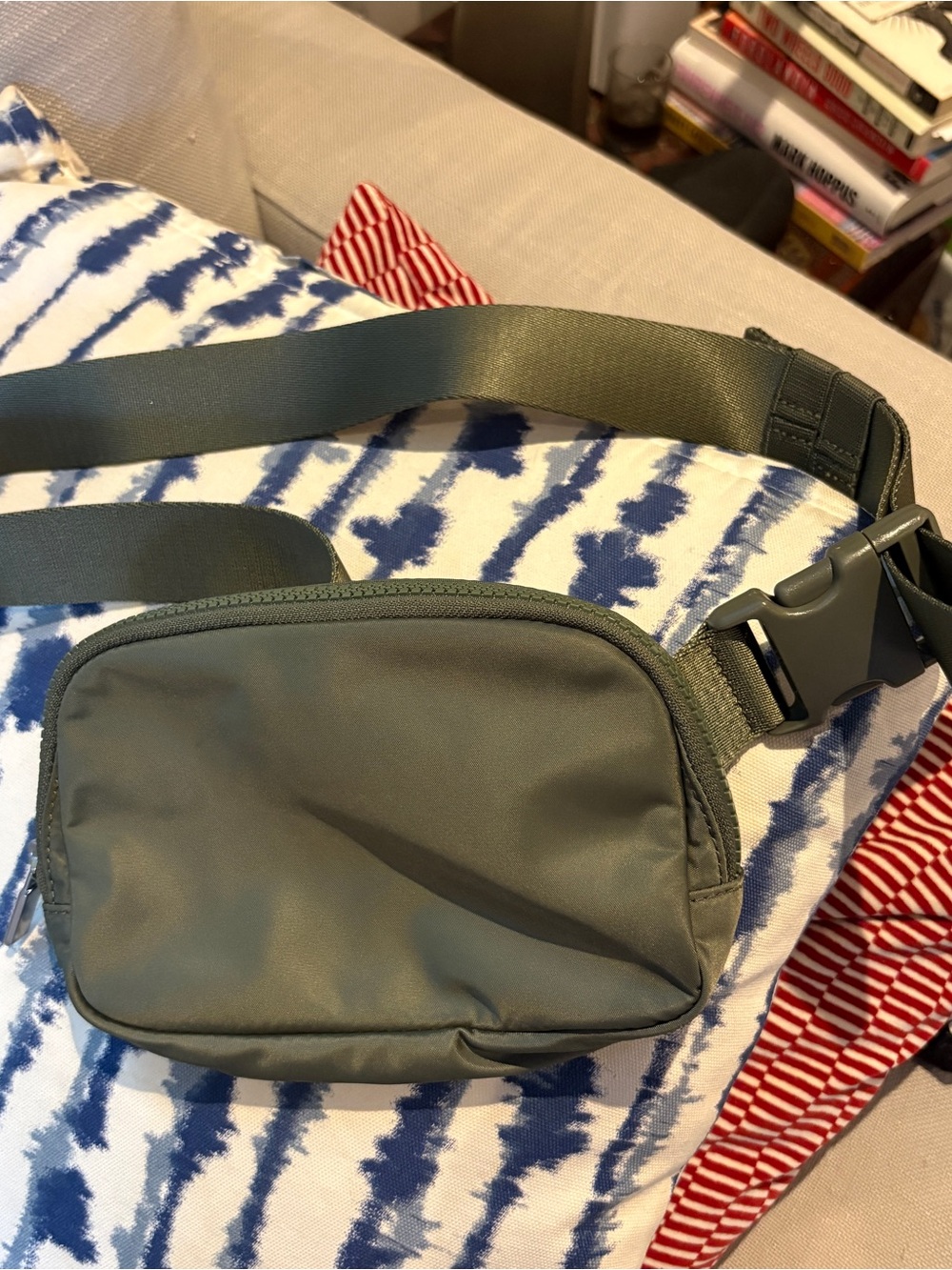 Quince Renew Nylon Belt Bag in Olive Green NWOT